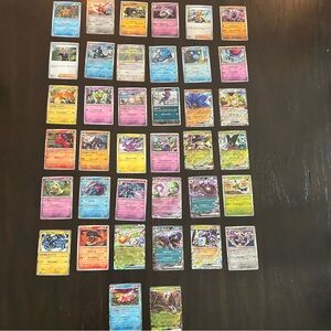 Lot of 38 Pokemon Trading cards Japanese Holographic Shiny Evolutions EX RR